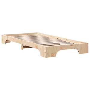 Rám postele Přírodní 100 x 200 cm Masivní borové dřevo - obrázek 4