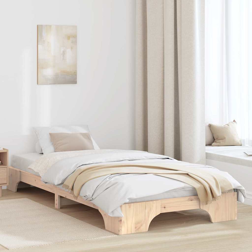 Voodi Raam Looduslik Tahke männipuit 80 x 200 cm Vastupidav