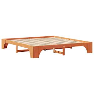 Rám postele Voskově hnědá 200 x 200 cm Masivní borové dřevo - obrázek 4