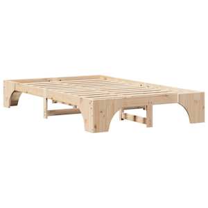 Rám postele Přírodní 140 x 190 cm Masivní borové dřevo - obrázek 7