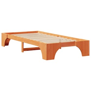 Rám postele Voskově hnědá 90 x 200 cm Masivní borové dřevo - obrázek 4