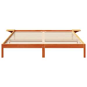 Rám postele Voskově hnědá 200 x 200 cm Masivní borové dřevo - obrázek 5