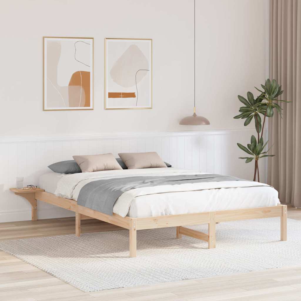 Voodiraam öökappide jaotumisega Pruun 160 x 200 cm Pruun