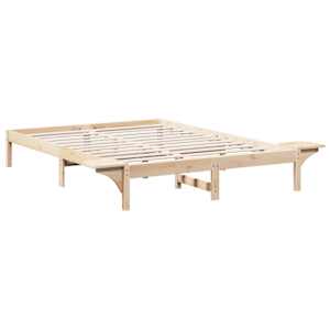 Rám postele Přírodní 150 x 200 cm Masivní borové dřevo - obrázek 7
