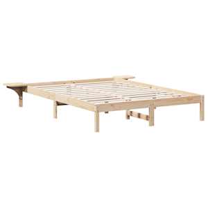 Rám postele Přírodní 140 x 200 cm Masivní borové dřevo - obrázek 4