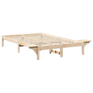 Rám postele Přírodní 140 x 190 cm Masivní borové dřevo - obrázek 7
