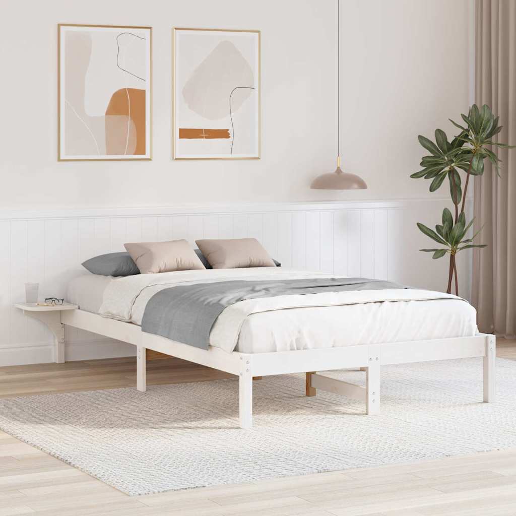 Voodiraam öökappide jaotumisega Valge 120 x 190 cm Valge