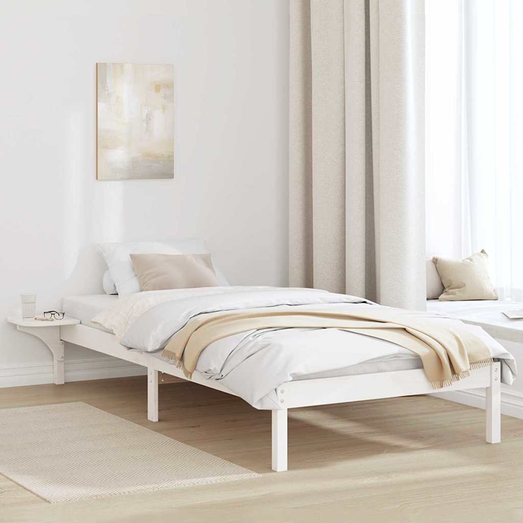 Voodiraam öökappide jaotumisega Valge 80 x 200 cm Valge