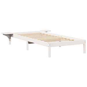 Rám postele Bílá 80 x 200 cm Masivní borové dřevo - obrázek 4