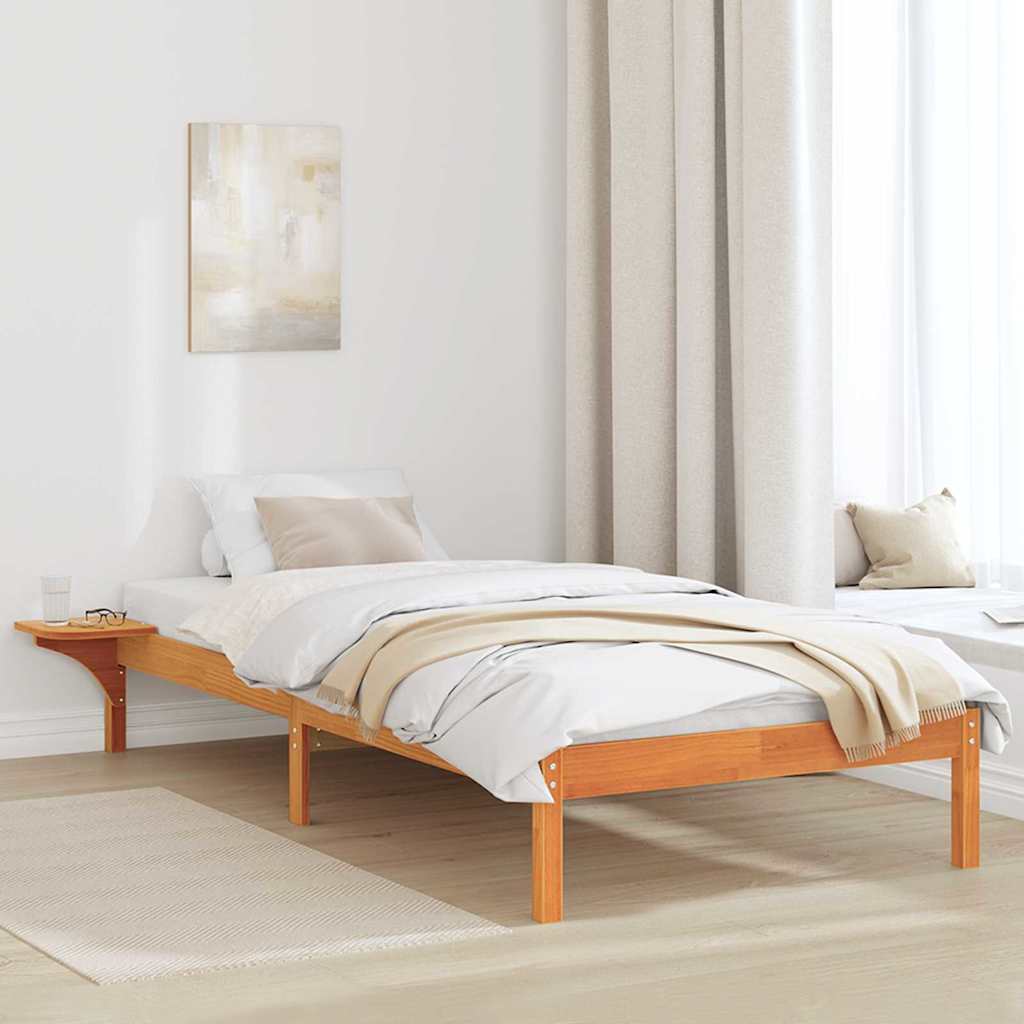 Voodiraam öökappide jaotumisega Pruun 75 x 190 cm Vahapruun
