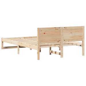Rám postele s čelo Přírodní 120 x 200 cm Masivní borové dřevo - obrázek 7