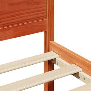 Rám postele Voskově hnědá 135 x 190 cm Masivní borové dřevo - obrázek 8