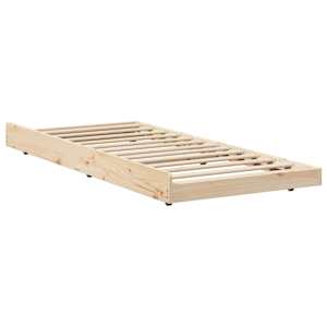 Rám postele Přírodní 90 x 200 cm Masivní borové dřevo - obrázek 5