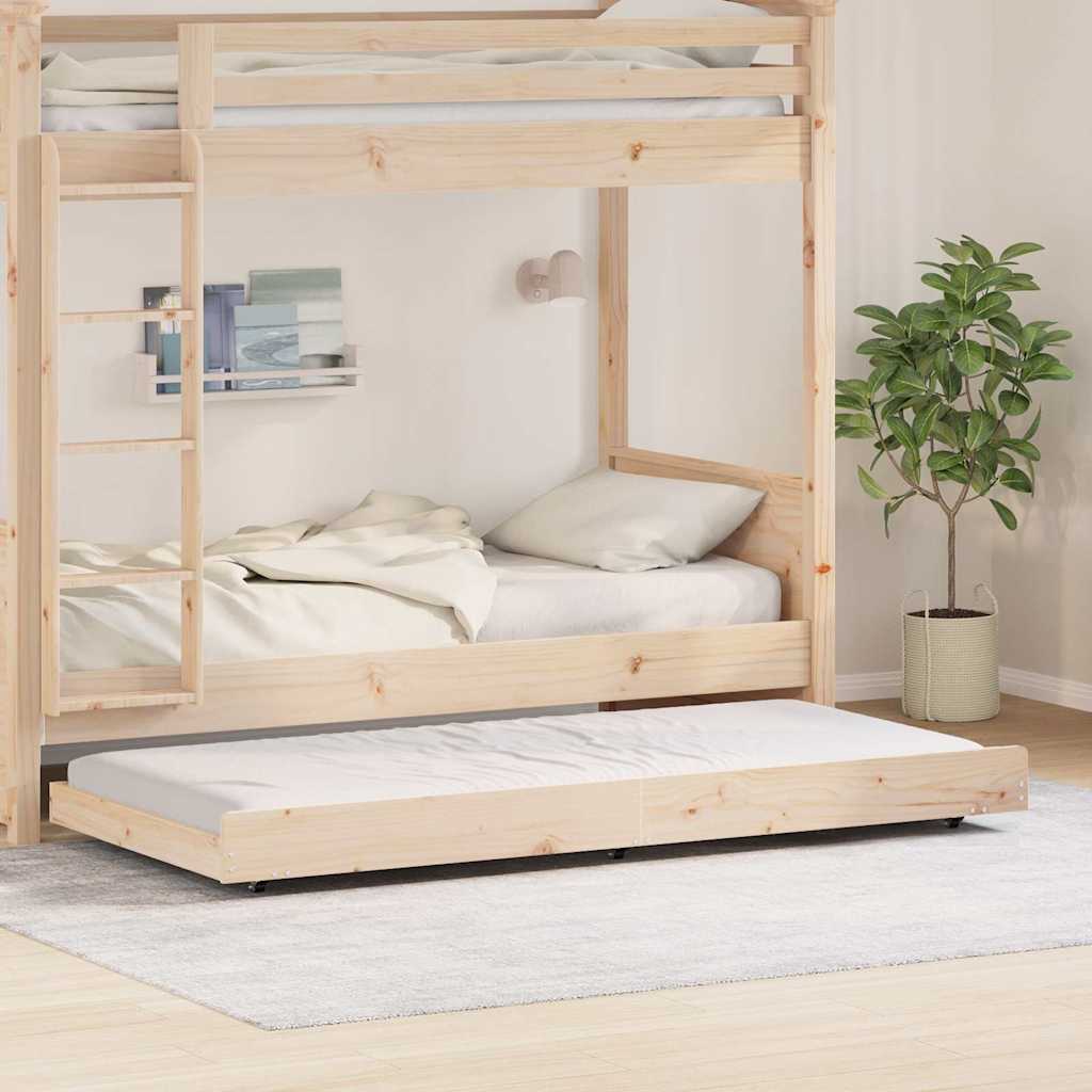 Bettgestell Natur Kiefernholz 75 x 190 cm Bettgestell