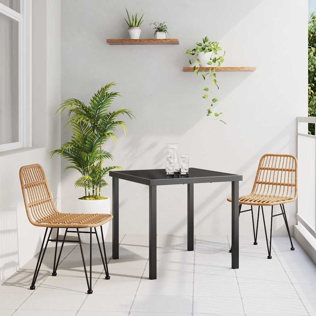 3-delers have spisebord sæt Brown Poly Rattan