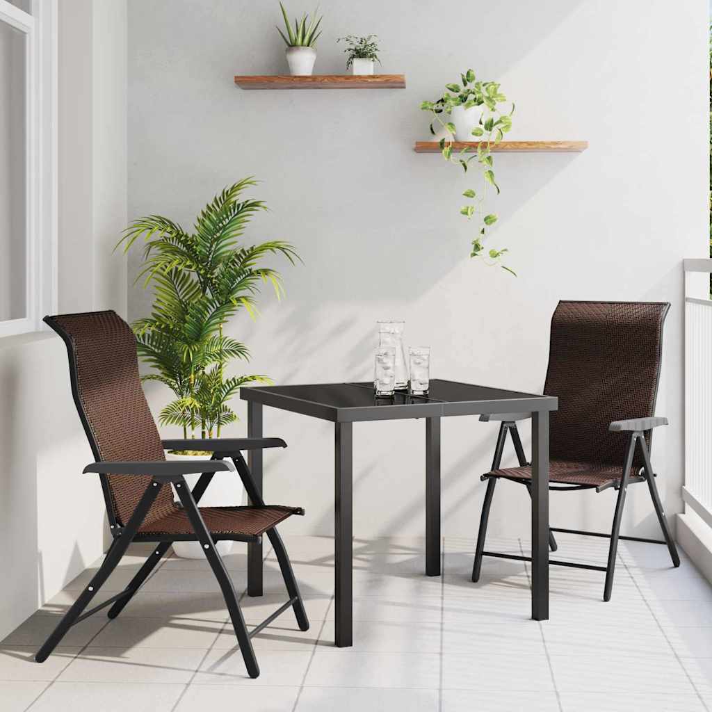 3 Delt Havemøblement Sæt Brun Poly Rattan