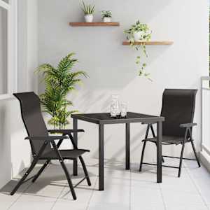 Zahradní jídelní souprava 3 pcs Černá káva - obrázek 1