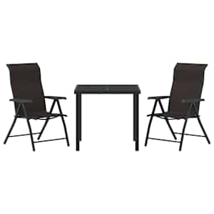 Zahradní jídelní souprava 3 pcs Černá káva - obrázek 7