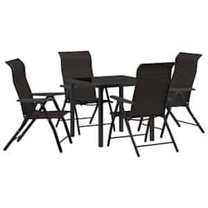 Zahradní jídelní souprava 5 pcs Černá káva - obrázek 2