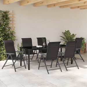 Zahradní jídelní souprava 7 pcs Černá káva - obrázek 4