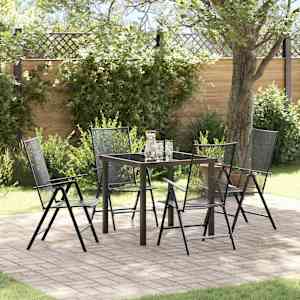 Komplet za jedilnico v vrtu 5 pcs Antracit