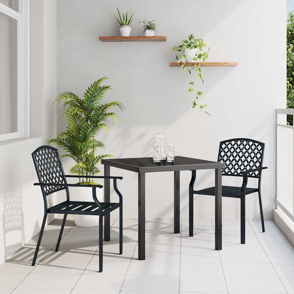 3 Stykke Have Spisesæt Anthracite Stål