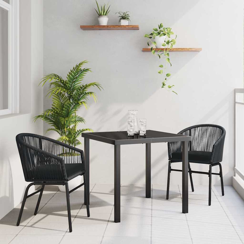 3 dele have spise sæt sort polyrattan