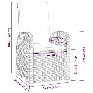 Zahradní jídelní souprava s polštářem 5 pcs Šedá polyratan - obrázek 10