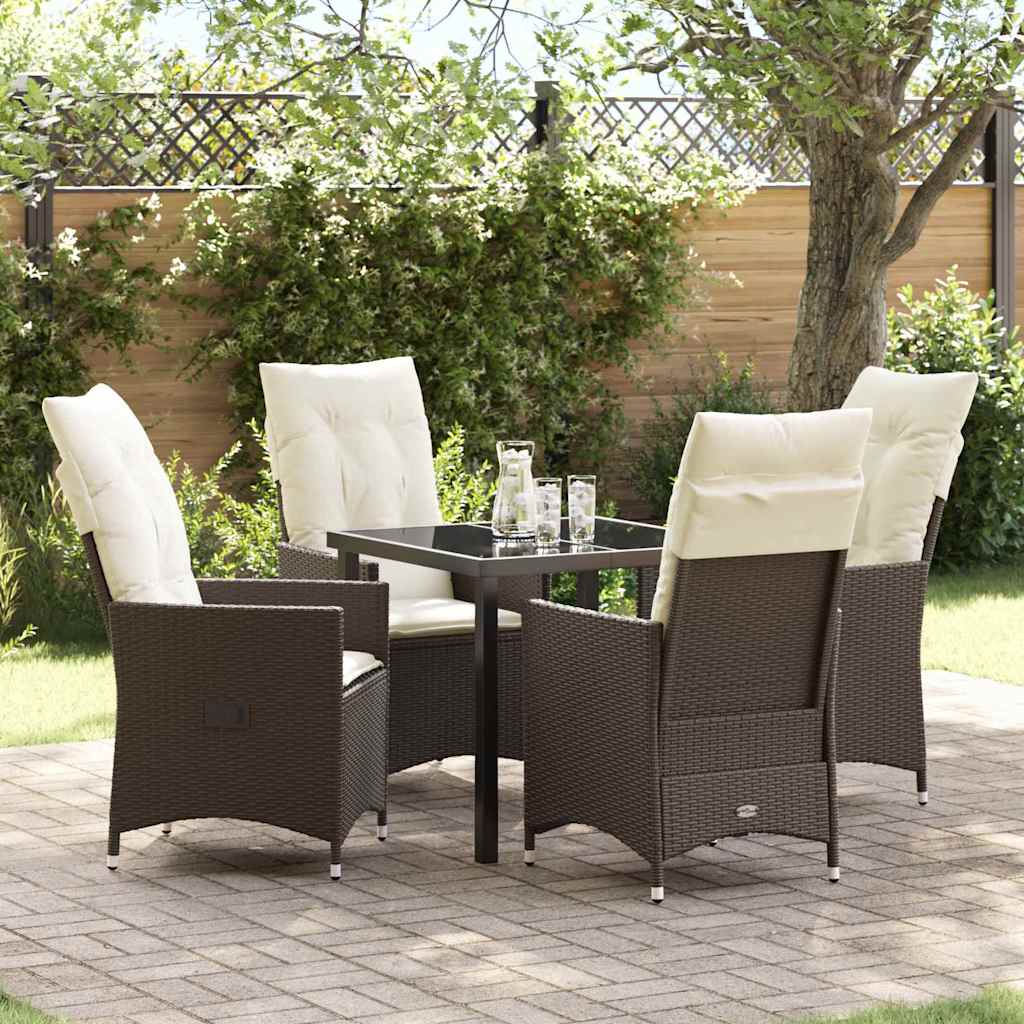 3 tk komplekt Pruun ja kreemjas Polü rattan Standarta