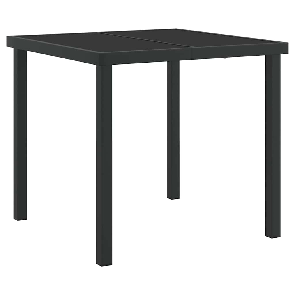 Garden Dining Set with Cushion 5 pcs Black Poly Rattan 3379563