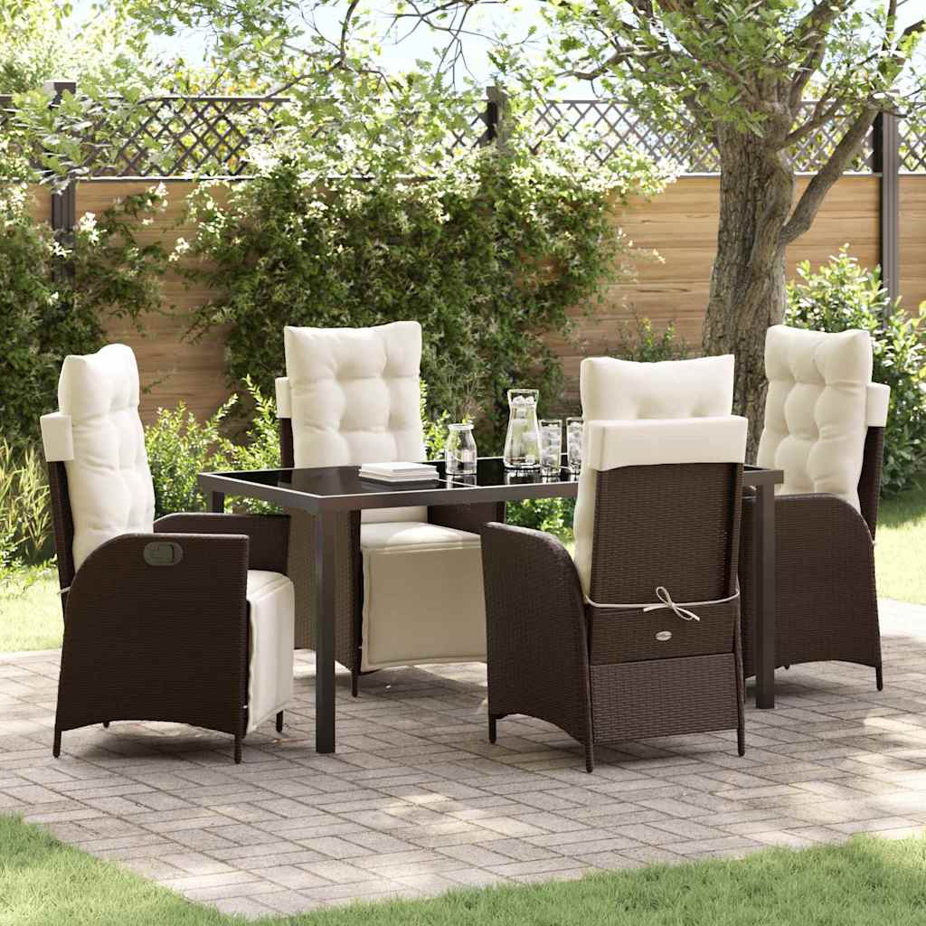 5 dele have dining sæt Brun poly rattan