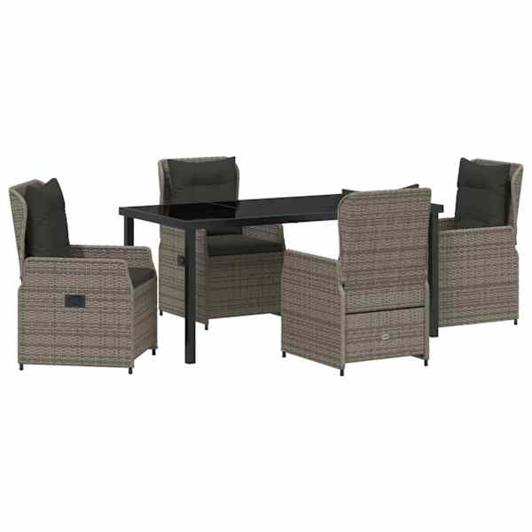 vidaXL Aia s&ouml;&ouml;gilaudade komplekt 5 tk Hall pol&uuml;rotang