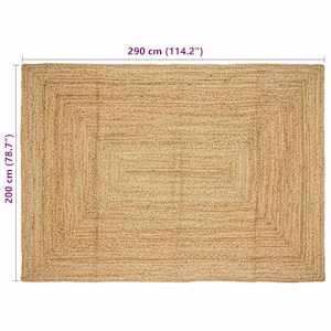 Kusové koberce Přírodní 200 x 290 cm juta - obrázek 8