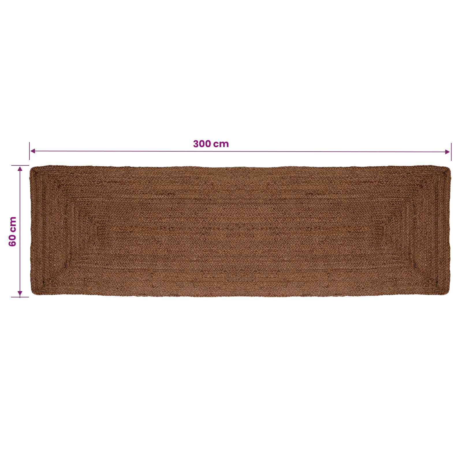 Preproga za območje Siva 60 x 300 cm Juta