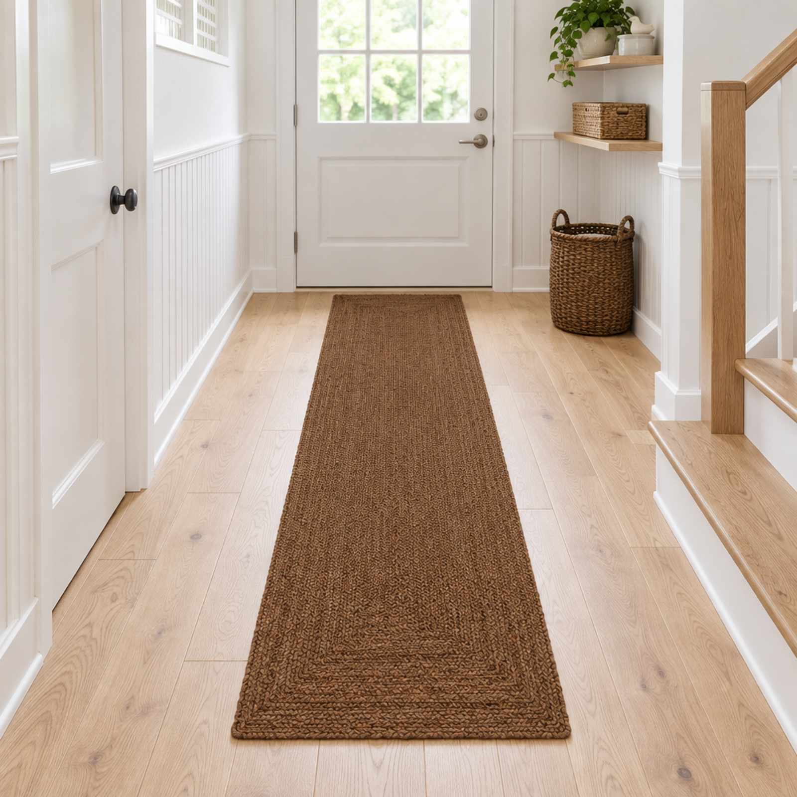 vidaXL Område tæppe Grå 60 x 400 cm Jute
