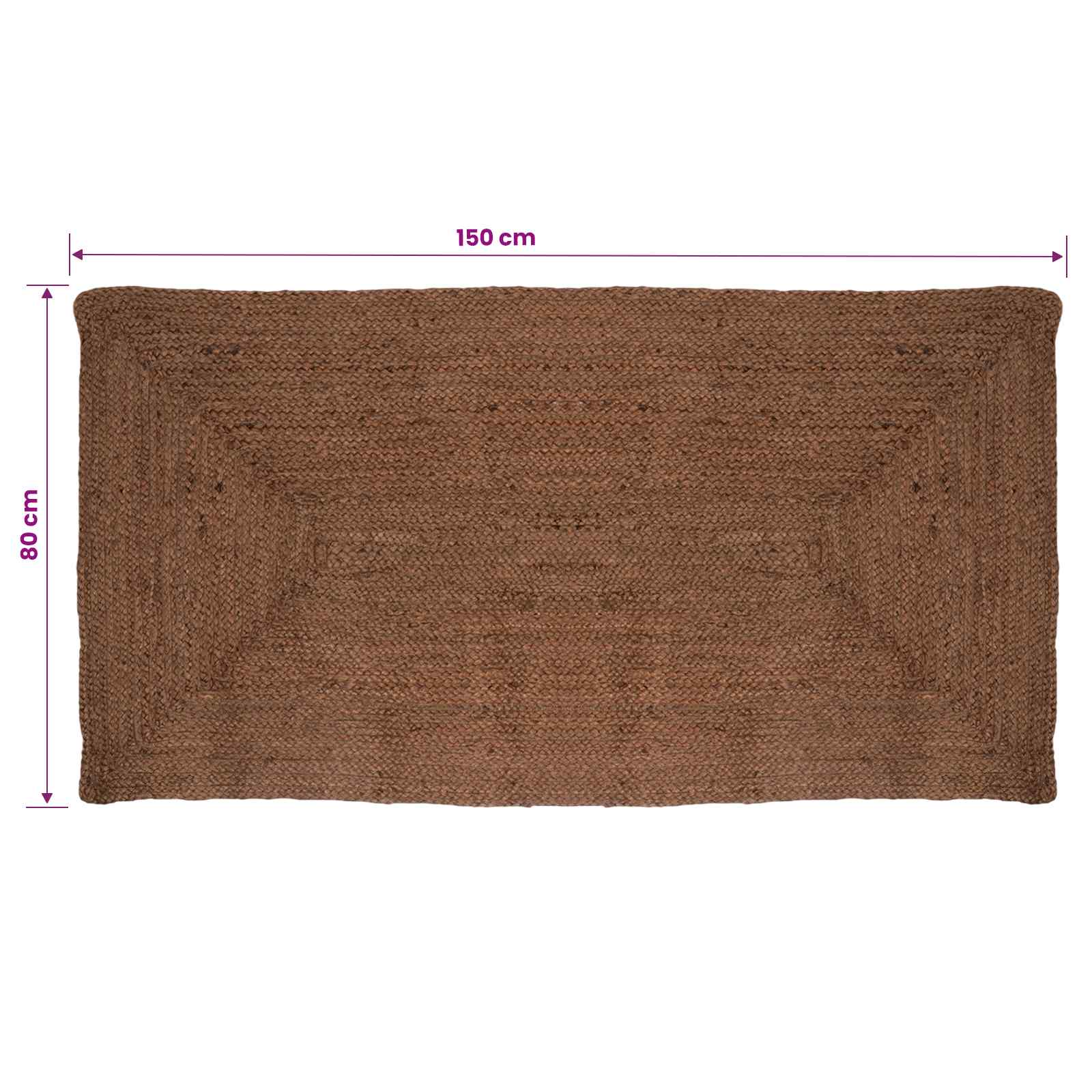 Preproga za območje Siva 80 x 150 cm Juta
