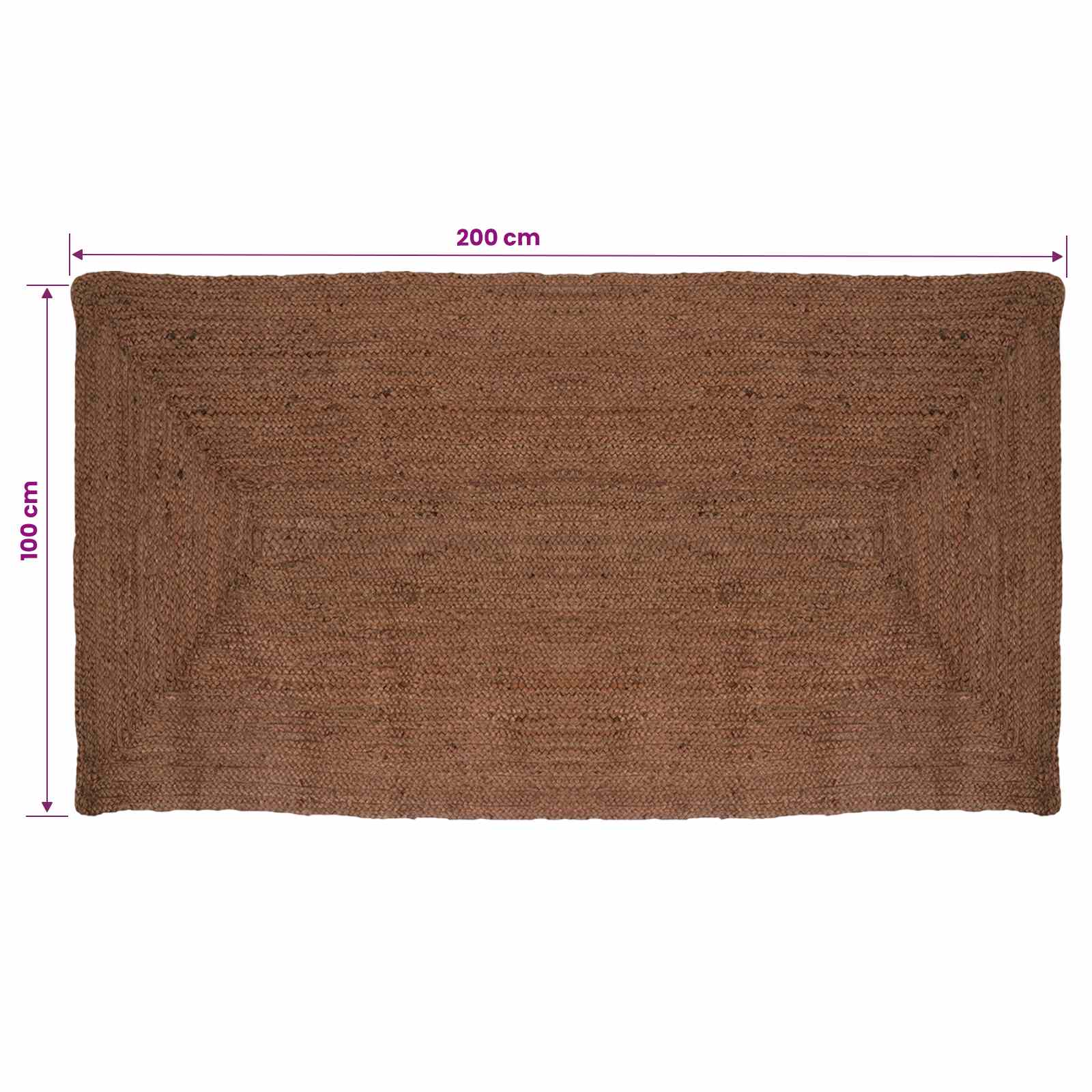 Preproga za območje Siva 100 x 200 cm Juta