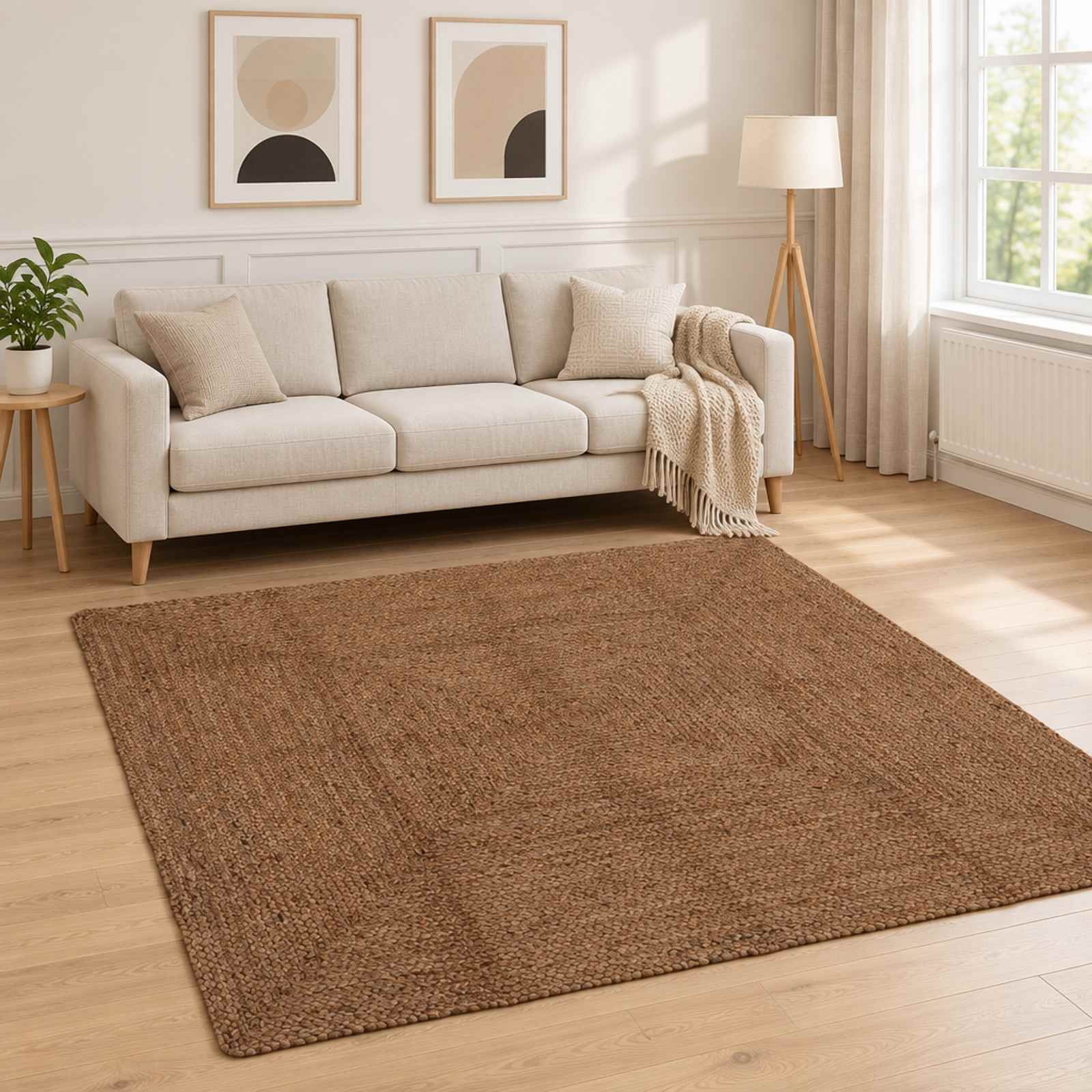Preproga za območje Siva 200 x 200 cm Juta