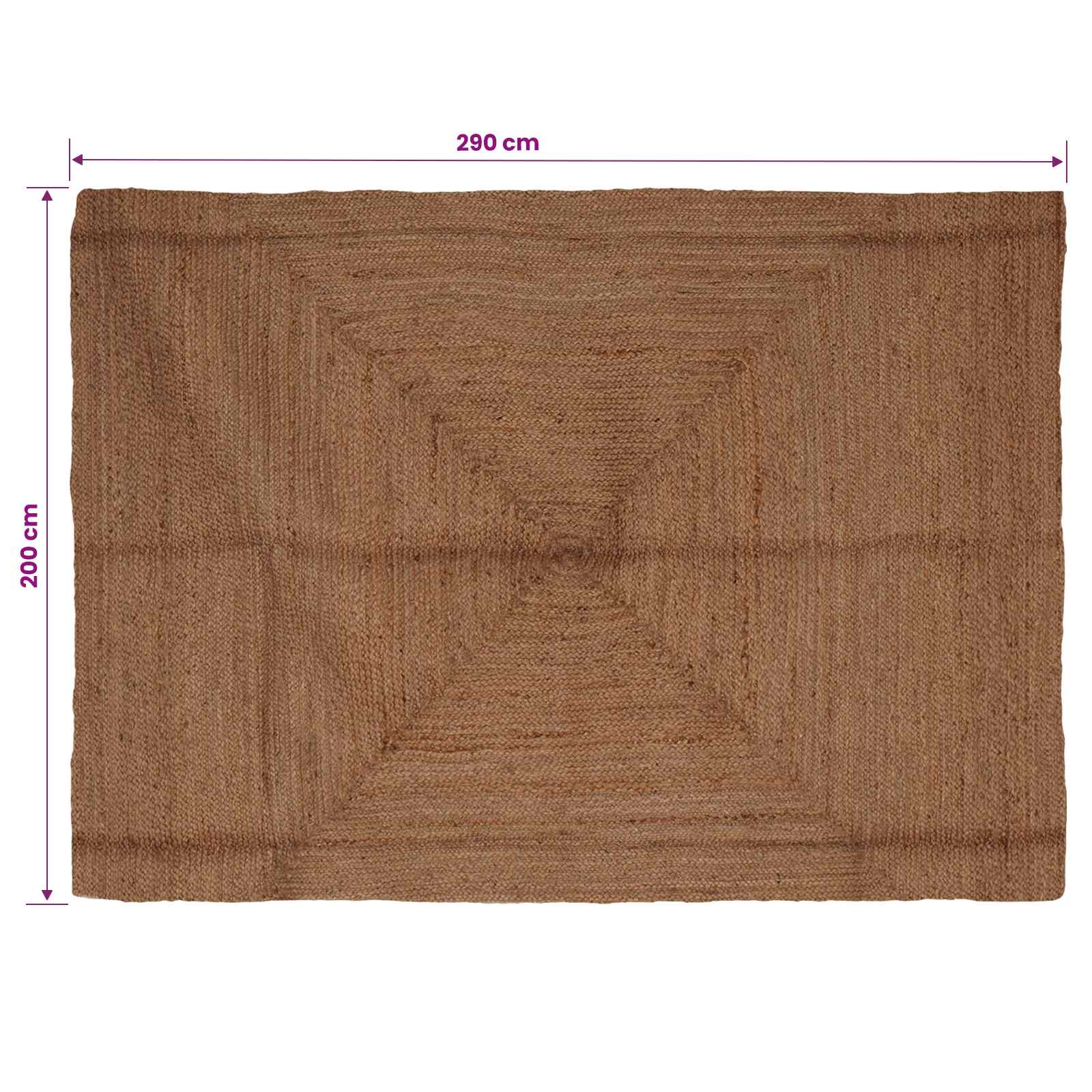 Preproga za območje Siva 200 x 290 cm Juta