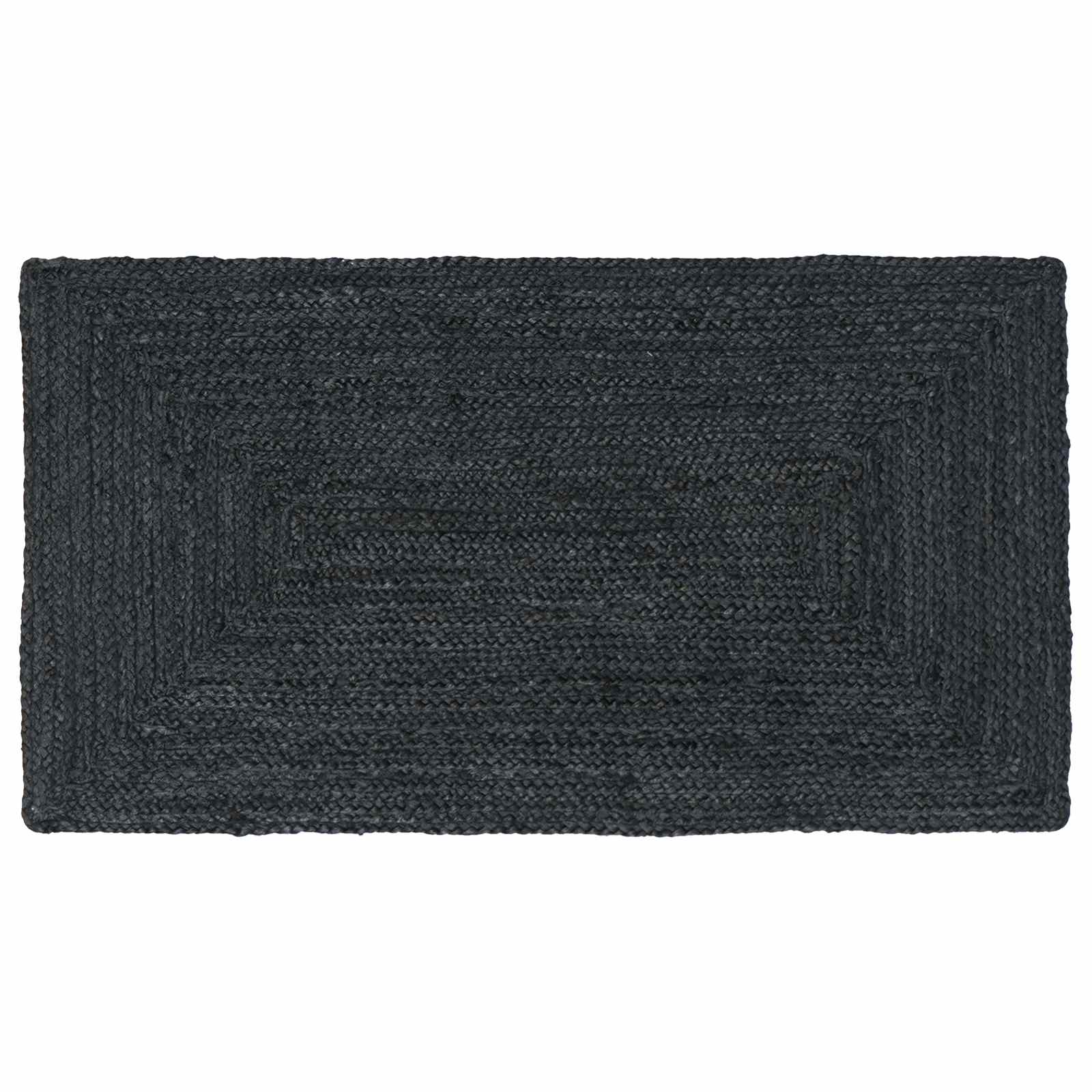 vidaXL Covoare de zonă Dreptunghiular Gri închis 60 x 110 cm Iută