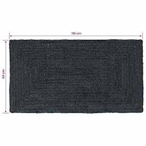 Kusové koberce Obdélníkový Tmavě šedá 60 x 110 cm juta - obrázek 8