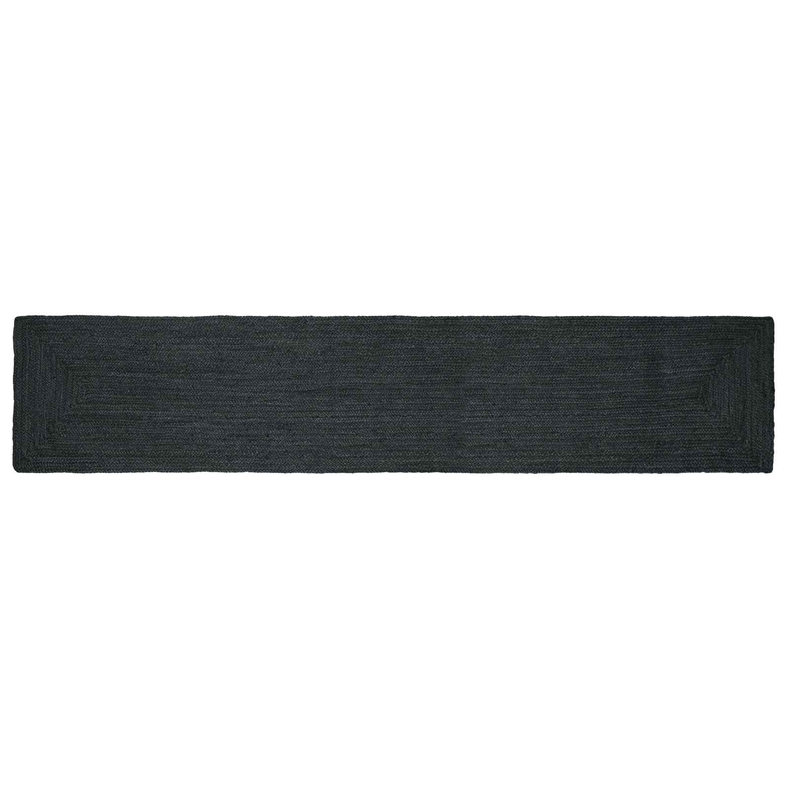 Vloerkleden Rechthoekig Donkergrijs 60 x 400 cm Jute image 1