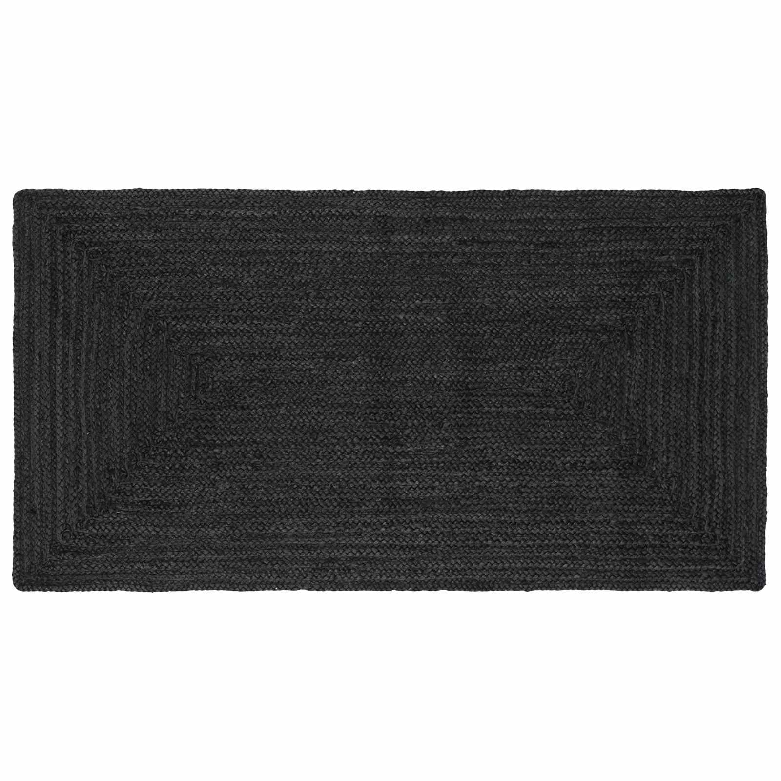 Vloerkleden Rechthoekig Donkergrijs 100 x 200 cm Jute image 1