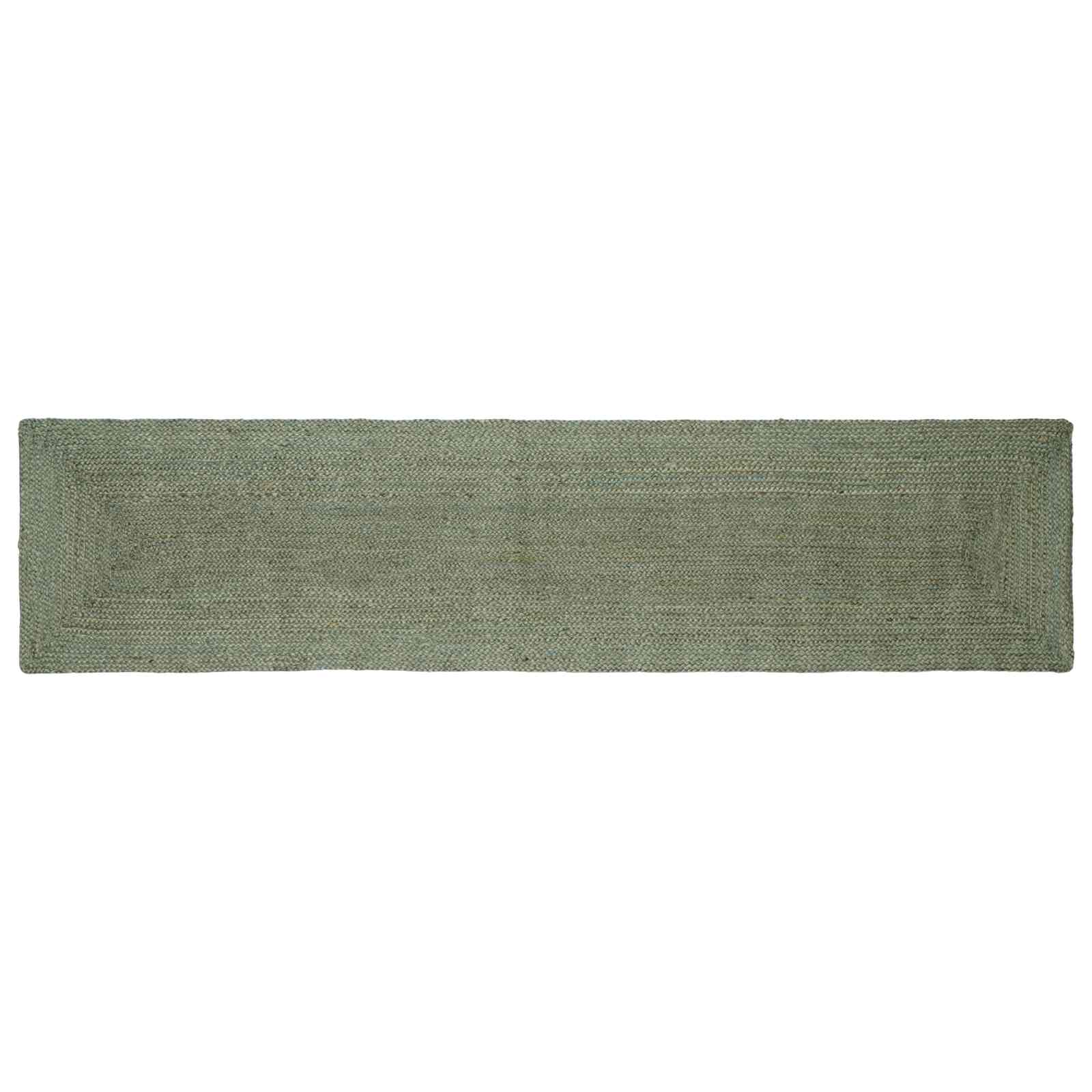 Vloerkleden Rechthoekig Olijfgroen 60 x 250 cm Jute image 1