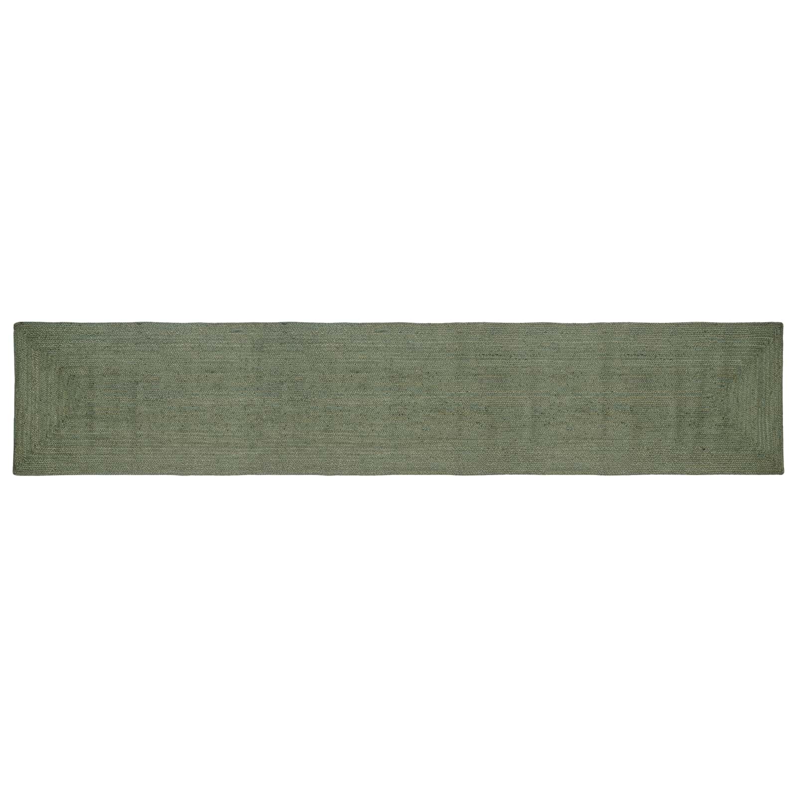 Vloerkleden Rechthoekig Olijfgroen 60 x 400 cm Jute image 1