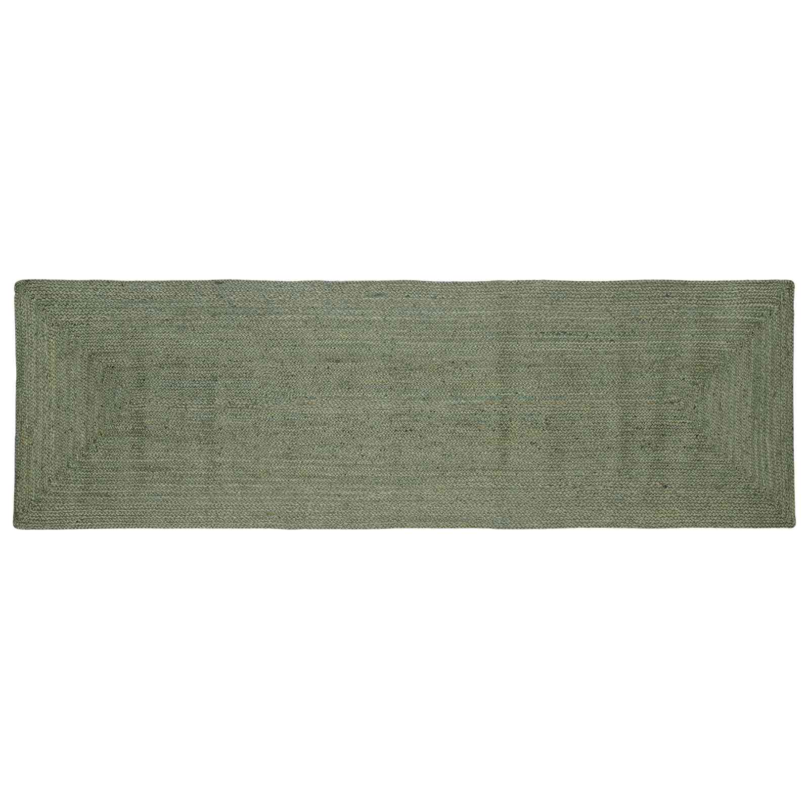 vidaXL Covoare de zonă Dreptunghiular Verde măsliniu 80 x 250 cm Iută