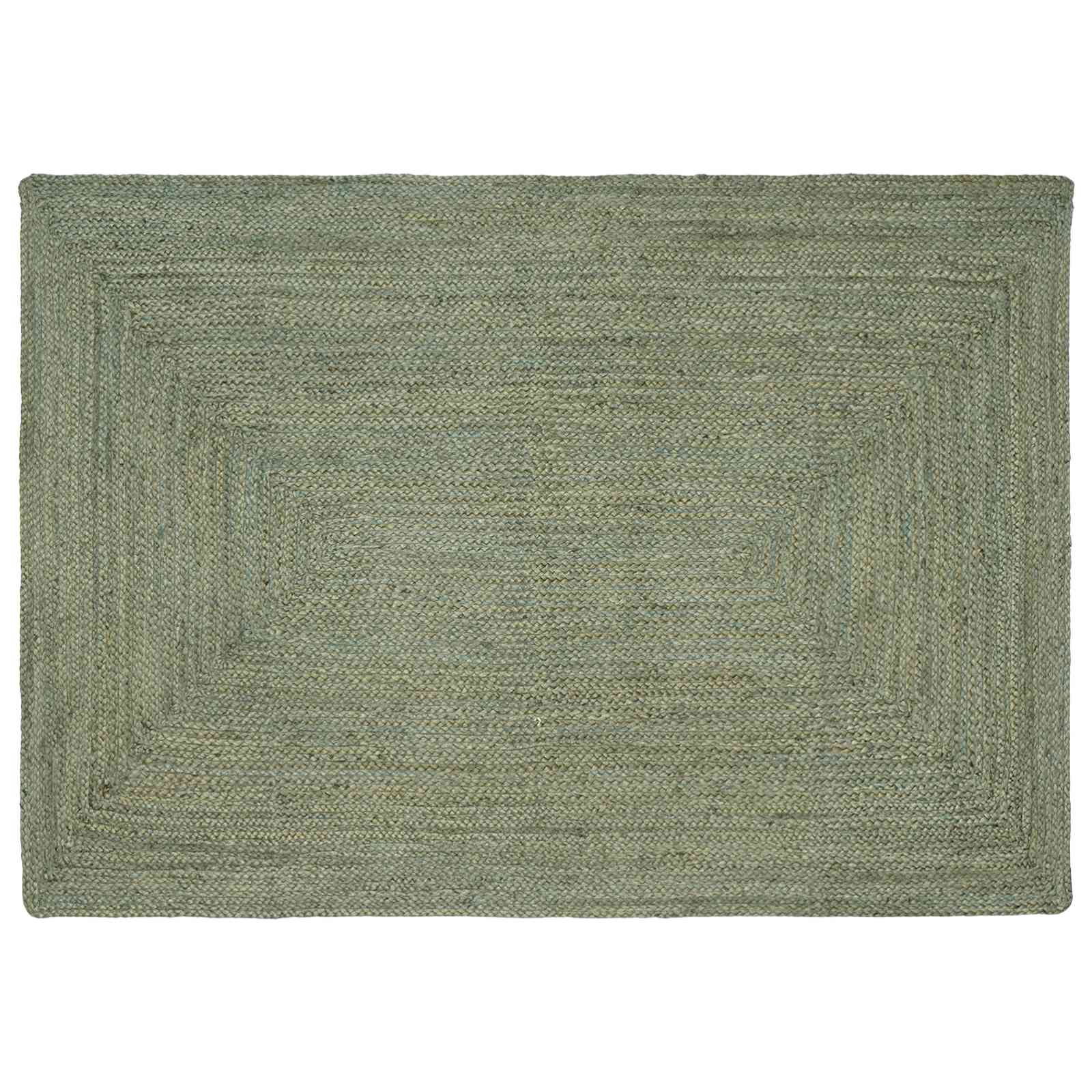 Vloerkleden Rechthoekig Olijfgroen 140 x 200 cm Jute image 1