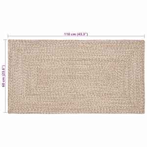 Kusové koberce Přírodní a bílá 60 x 110 cm juta - obrázek 8