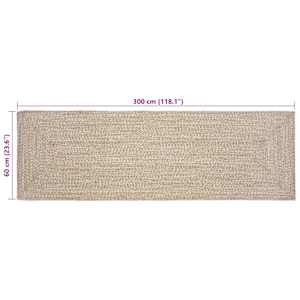 Kusové koberce Obdélníkový Přírodní a bílá 60 x 300 cm juta - obrázek 8