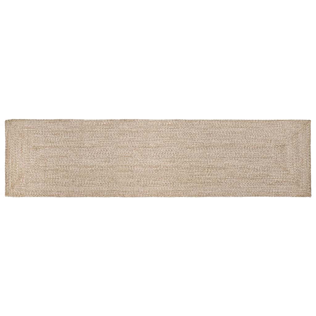 Casă & grădină - Covor Basketweave Natural și alb 60 x 400 cm Iută